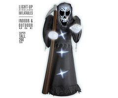 Widmann Halloween inflatable decoration Grim Reaper 224 cm with light