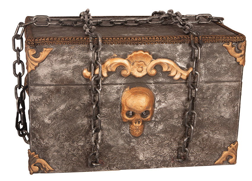 Partyline Halloween bewegende decoratie kist met licht en geluid - werkt op 2 X AA Batterijen ( inbegrepen)