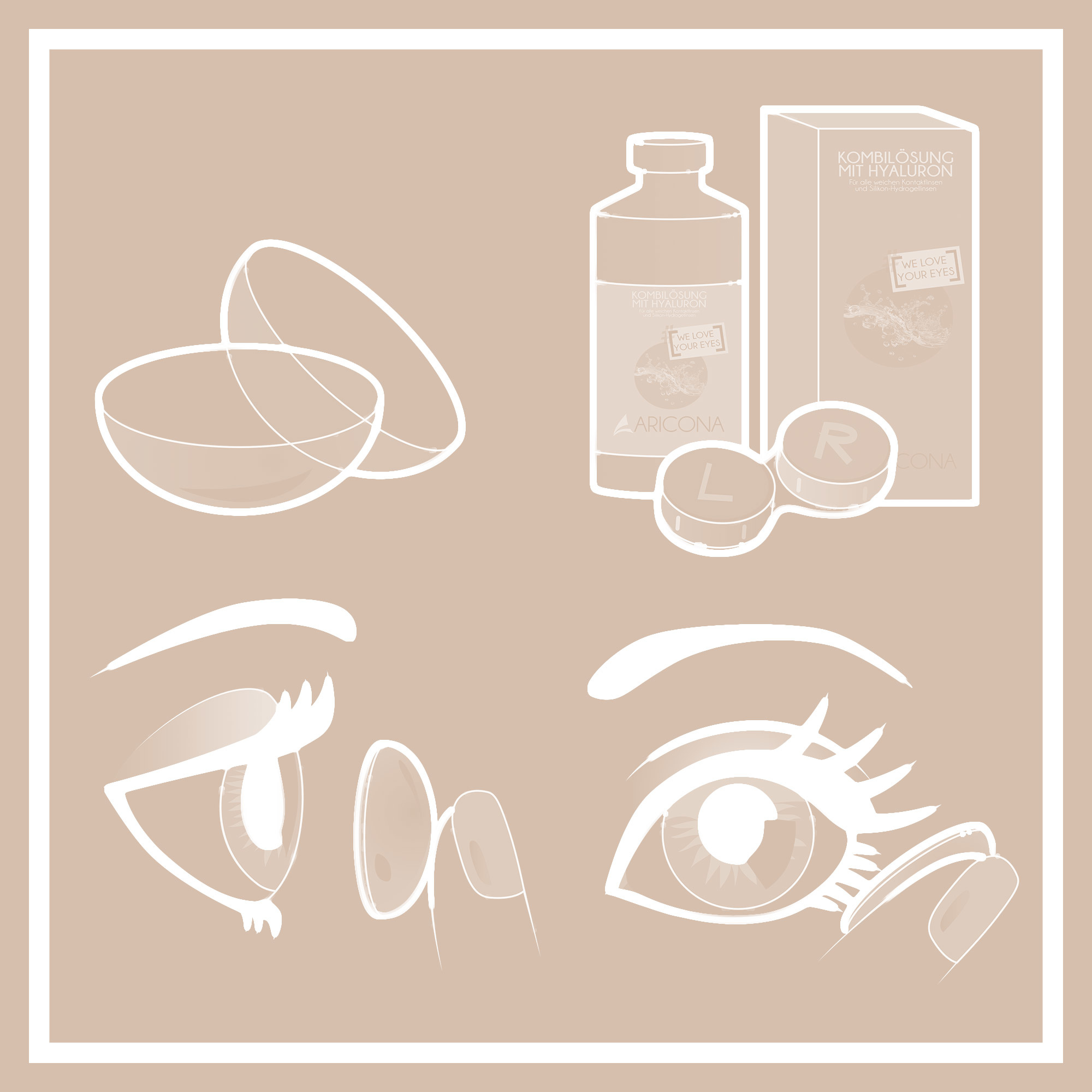 Aricona Run Baby Sclera lenses 22 mm without correction - Soft annual lenses - New design 2021