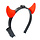 Lighted devil horns adult headband Halloween - 12 pieces - Batteries included - Flashing effect