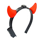 Lighted devil horns adult headband Halloween - 12 pieces - Batteries included - Flashing effect
