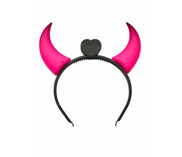 Partyline Lighted pink devil horns Halloween adults