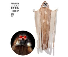 Widmann Halloween decoratie Magere Hein 170 cm met licht