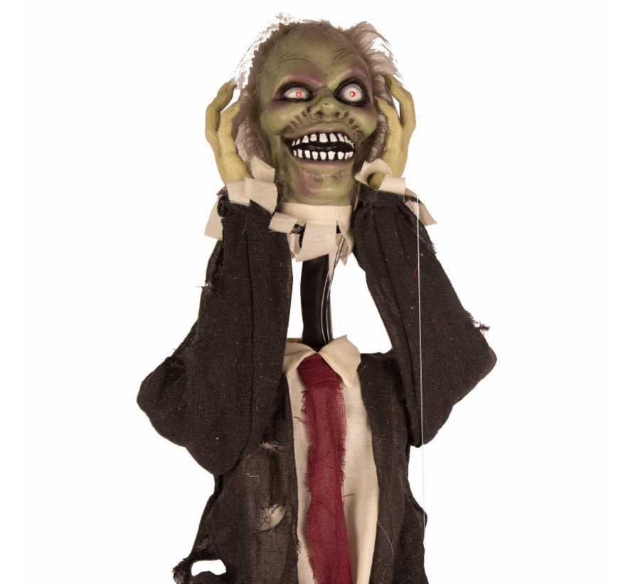 Décoration d'Halloween zombie mobile 55cm avec lumière et son - Décoration sur pied