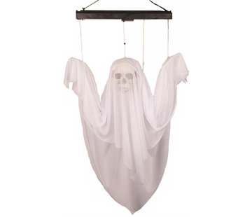 Partyline Halloween decoratie bewegend spook 120 cm met licht en geluid