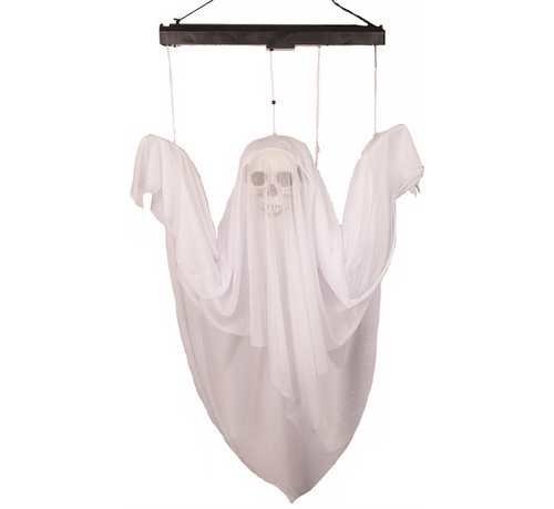 Partyline Halloween decoratie bewegend spook 120 cm met licht en geluid - 4 x AA batterijen inclusief
