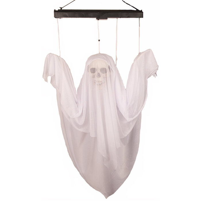 Partyline Halloween decoratie bewegend spook 120 cm met licht en geluid - 4 x AA batterijen inclusief