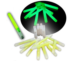 Breaklight.be 25 bâtons lumineux 16 cm verts avec sifflet