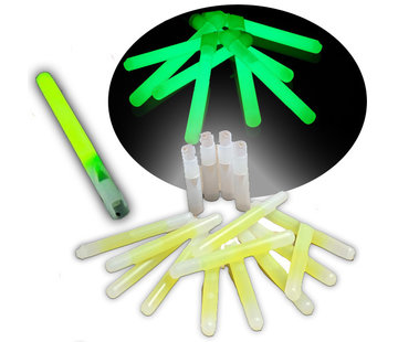 Breaklight.be 25 groene 16 cm glow sticks met fluitje