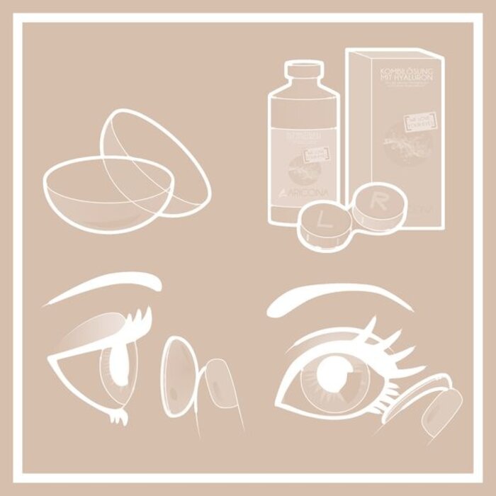 Aricona Witte zombie daglenzen met zwarte rand zonder sterkte - Halloween daglenzen