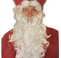 Sinterklaas baard met pruik en vastzittende snor  - Basic Sinterklaas pruik - Brandveilig