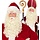 St. Nicholas - Santa beard set - Wig, beard, moustache and eyebrows