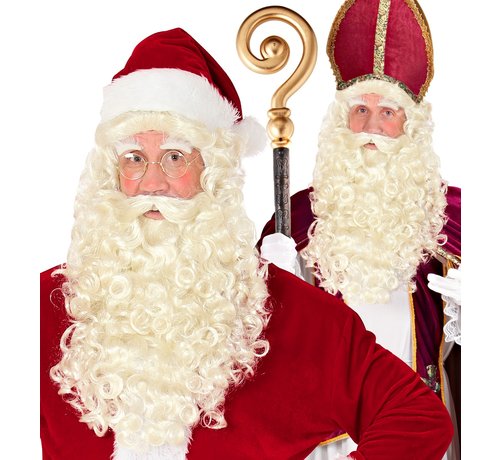 Widmann St. Nicholas - Santa beard set - Wig, beard, moustache and eyebrows