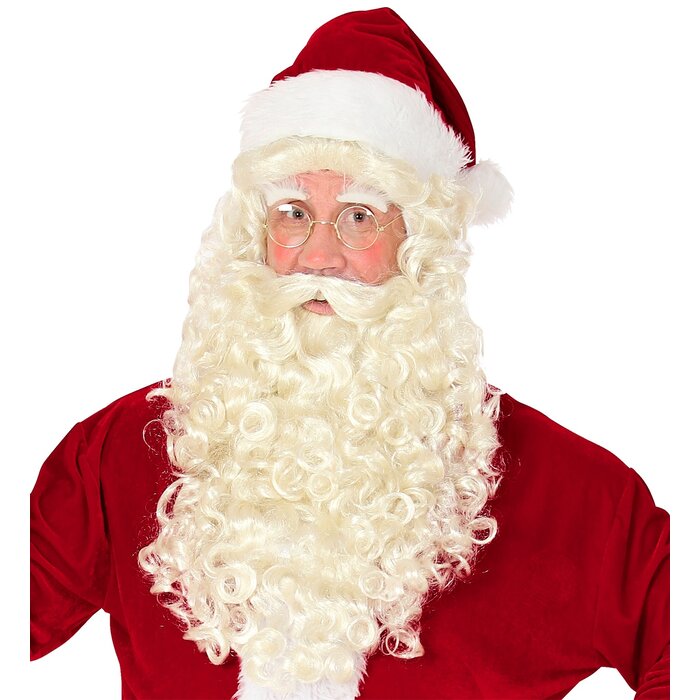 Widmann St. Nicholas - Santa beard set - Wig, beard, moustache and eyebrows