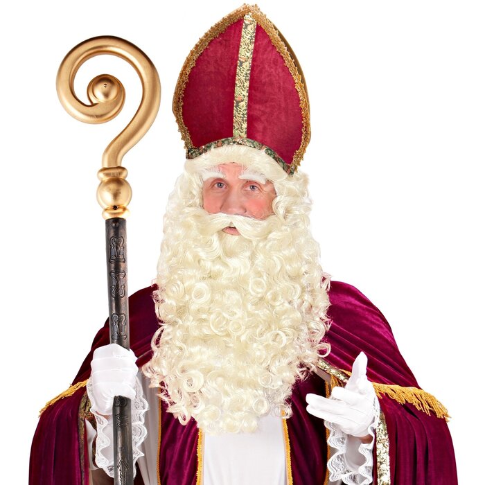 Widmann Ensemble de barbe de Père Noël ou Saint Nicolas - Perruque, barbe, moustache et sourcils
