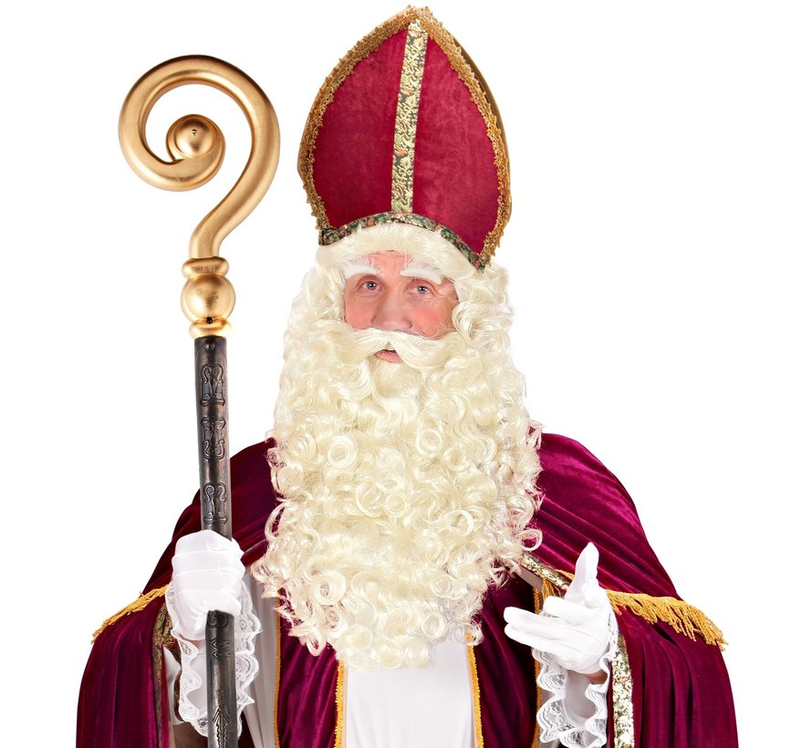 Ensemble de barbe de Père Noël ou Saint Nicolas - Perruque, barbe, moustache et sourcils