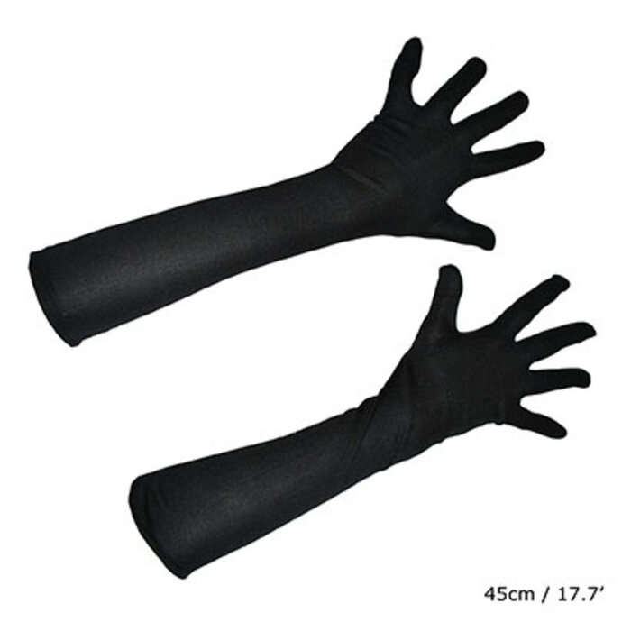 Funny Fashion Gants longs noirs 43 cm pour les adultes