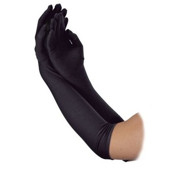 Funny Fashion Zwarte lange handschoenen 43 cm
