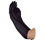 Black long gloves 43 cm for adults