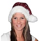 Santa Hat with brim and glitter - Pretty Santa Hat in bordeaux