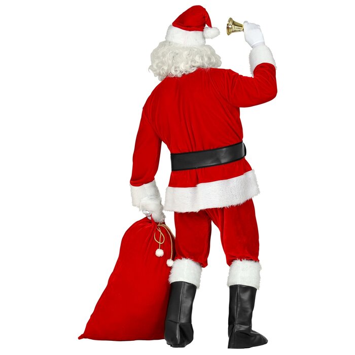 Widmann Santa costume set -  Jacket, trousers, belt, hat, beard, boot covers and sack.