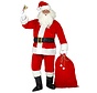 Santa costume set -  Jacket, trousers, belt, hat, beard, boot covers and sack.