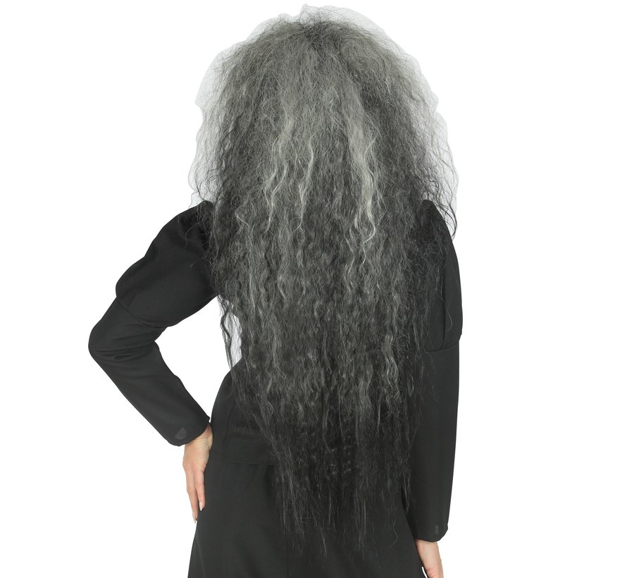 Wig curly grey hair - Large volume grey wig with curls.