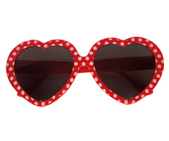 Partyline Heart glasses with white dots