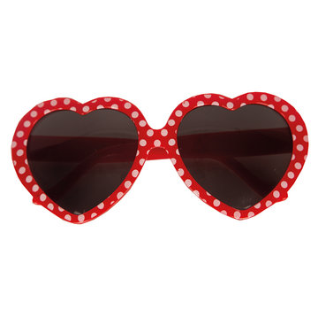 Partyline Heart glasses with white dots