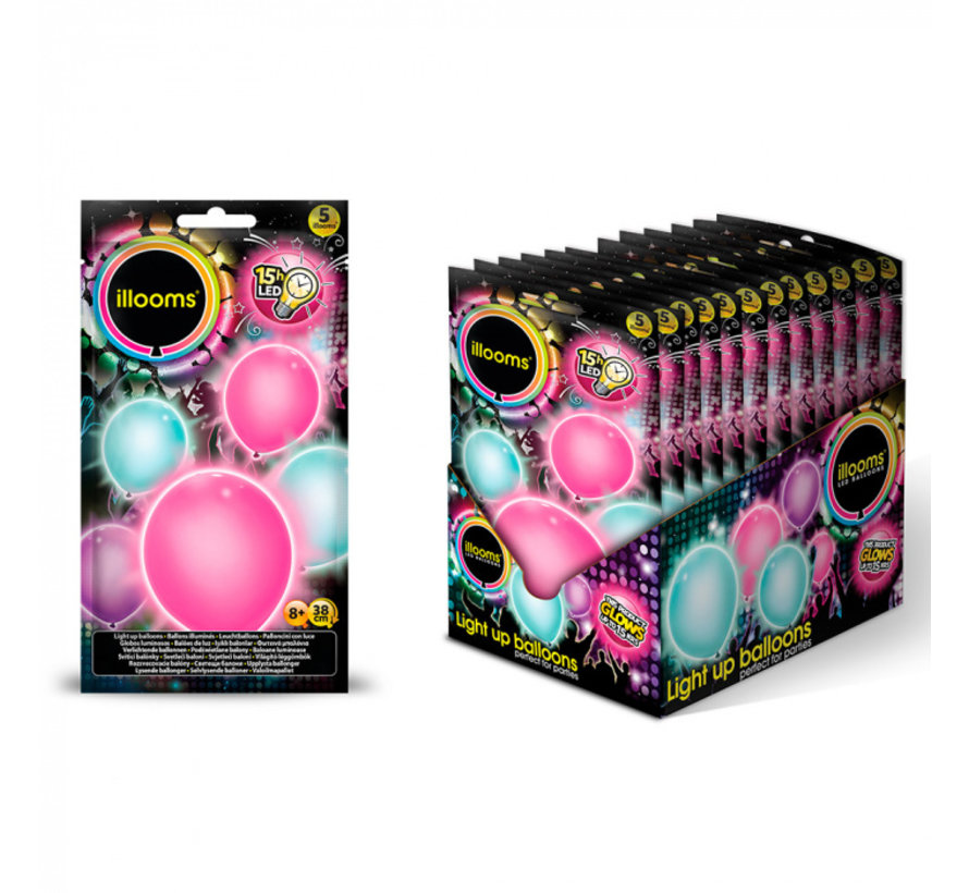 Luminous balloons - 5 pieces - Sweet series - Illooms balloons