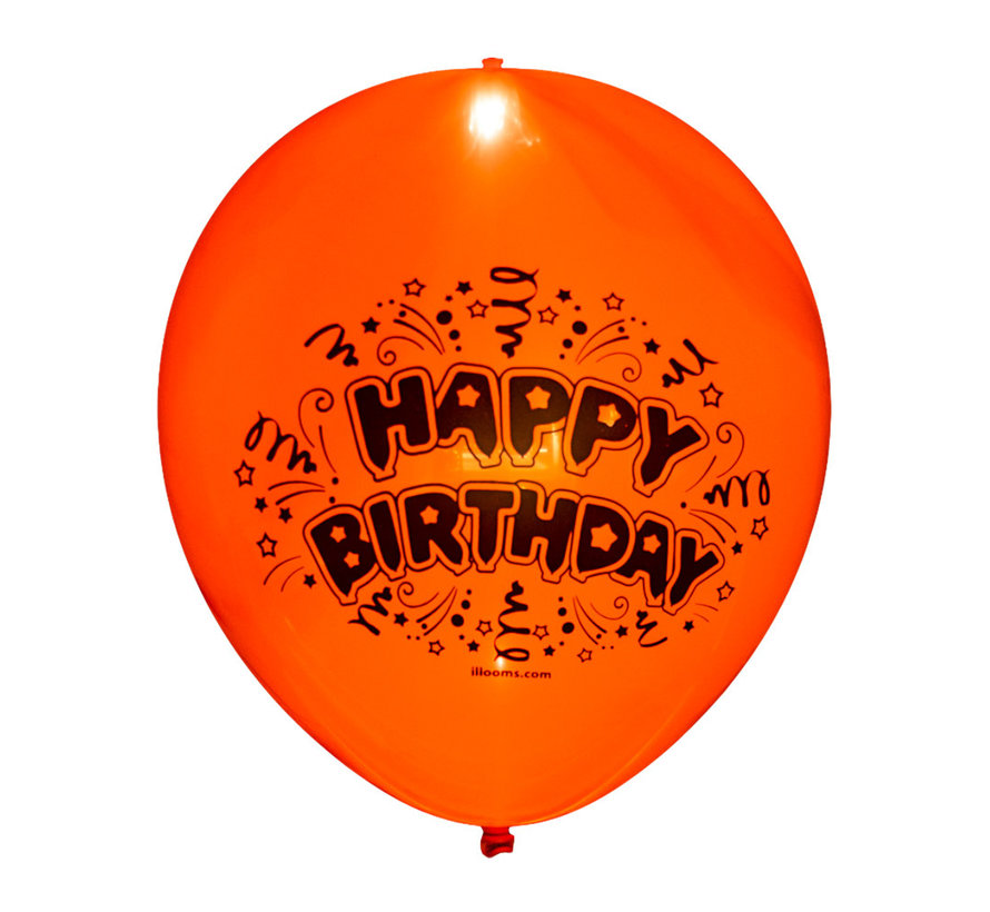 Ballons lumineux - 5 pièces - Happy Birthday - Ballons Illooms