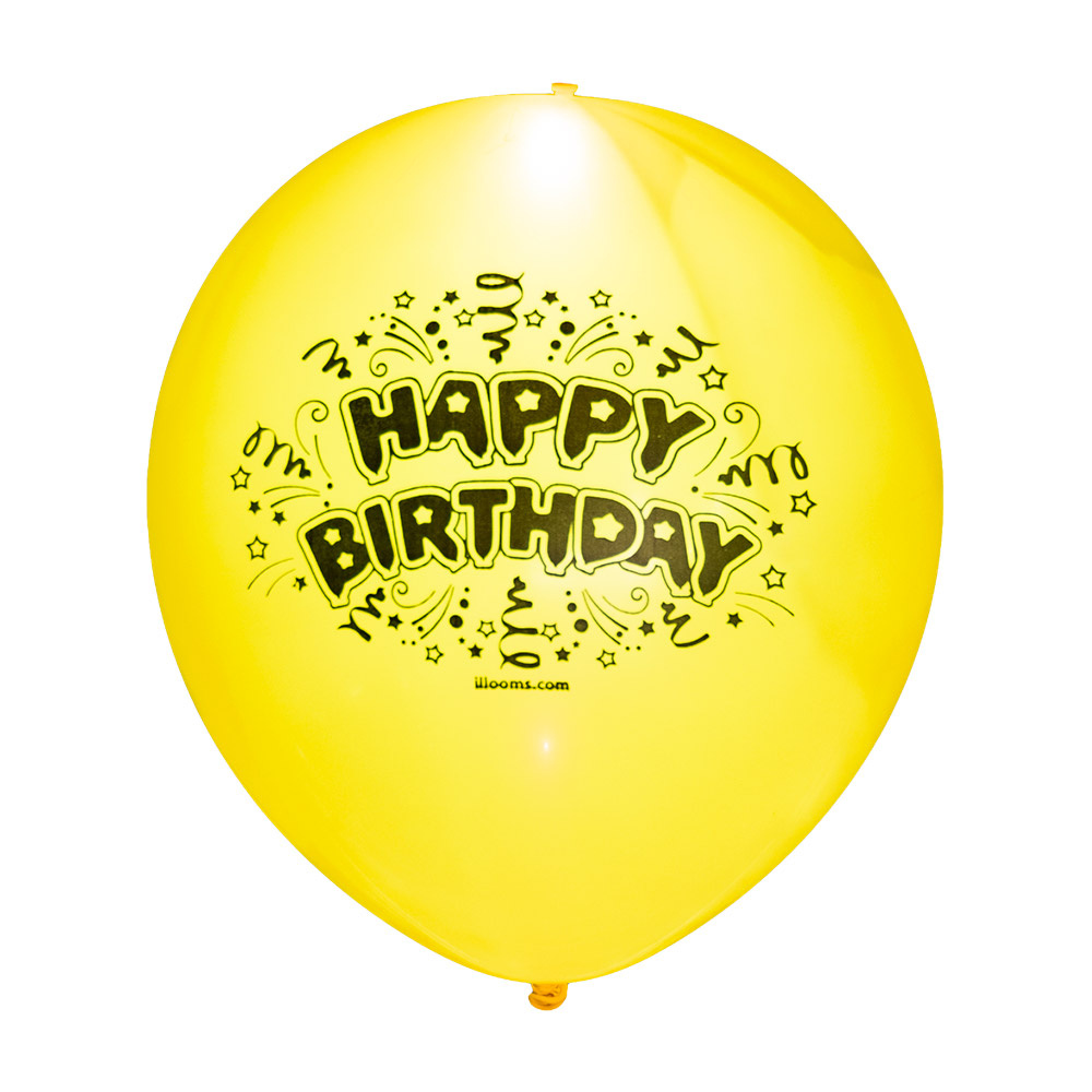 Illooms LED Balloons Ballons lumineux - 5 pièces - Happy Birthday - Ballons Illooms