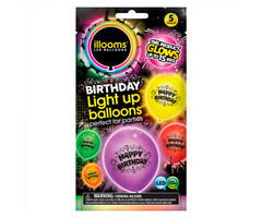 Illooms LED Balloons Lichtgevende ballonnen - 5 stuks - Happy Birthday