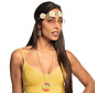 Set hippie pour femmes - Ensemble Peace 4 pièces - Lunettes, bandeau, boucles d'oreilles et collier