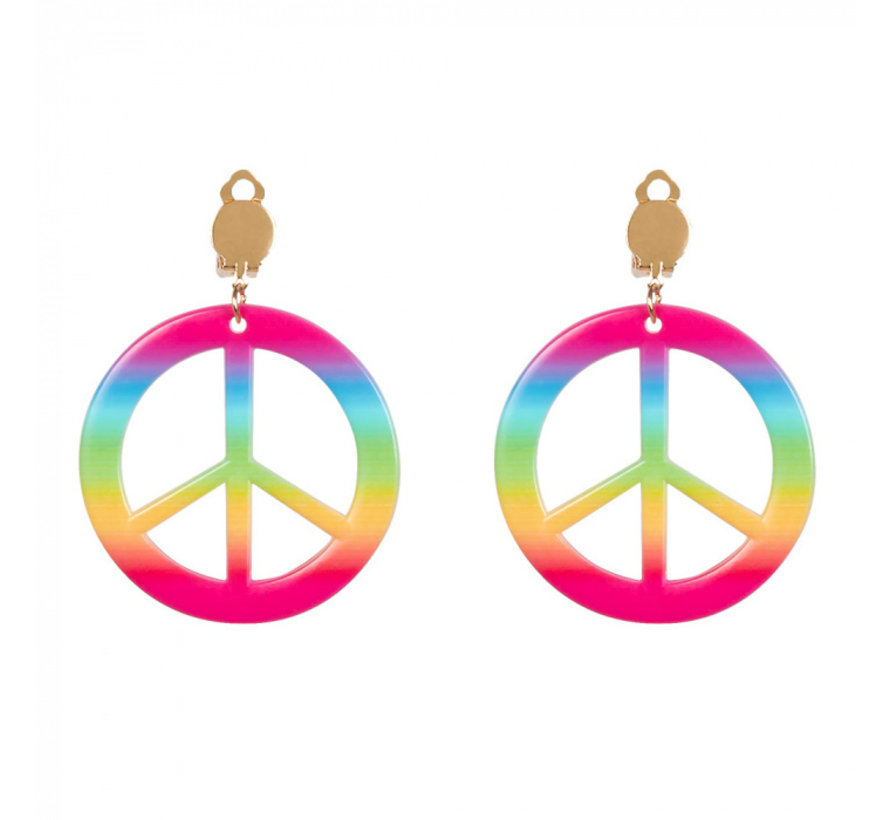 Hippie set for ladies - 4 pieces Peace set - Glasses, headband, earrings and necklace