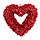 Valentine heart - 46 cm x 44 cm - Beautiful red Valentine decoration heart
