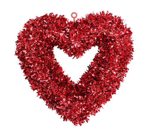 Widmann Coeur de Saint-Valentin - 46 cm x 44 cm - Magnifique coeur rouge de décoration de Saint-Valentin