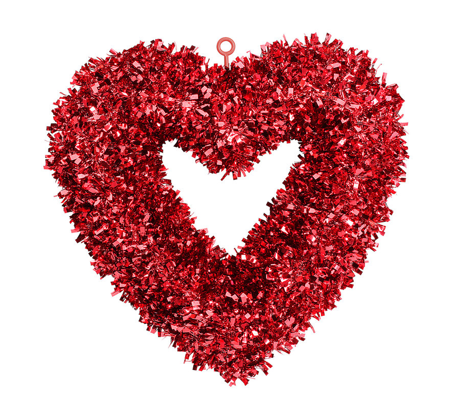 Valentine heart - 46 cm x 44 cm - Beautiful red Valentine decoration heart