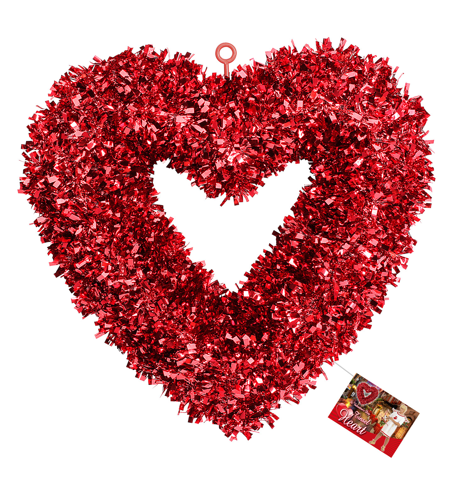 Widmann Valentine heart - 46 cm x 44 cm - Beautiful red Valentine decoration heart