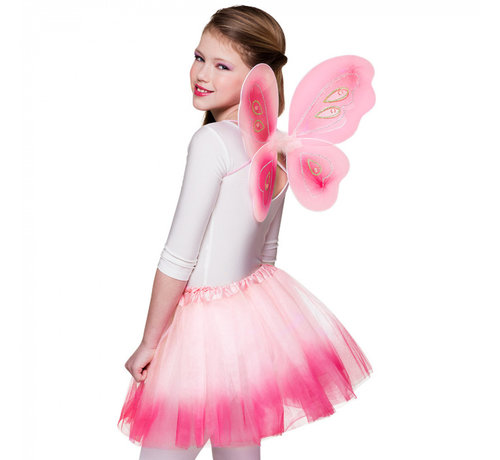 Boland Feeën set voor meisjes - Roze fee set - Roze tutu en vleugels ( 33x38 cm )