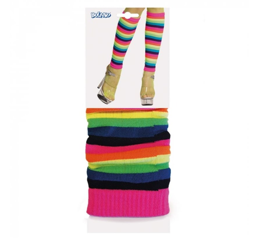 Set de jambières arc-en-ciel- Casquette femme -Jambières de couleurs vives