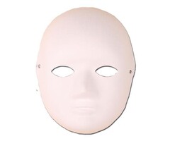Partyline Mask Paper White Hobby |  Paint it yourself