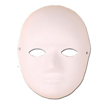 Partyline Mask Paper White Hobby |  Paint it yourself