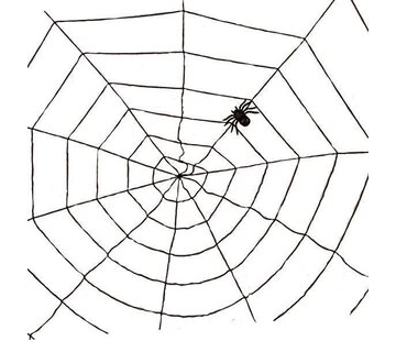 Partyline Spinnenweb zwart 1,5m | Halloween deco