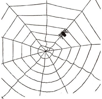 Partyline Spider web black 1,5m | Halloween deco