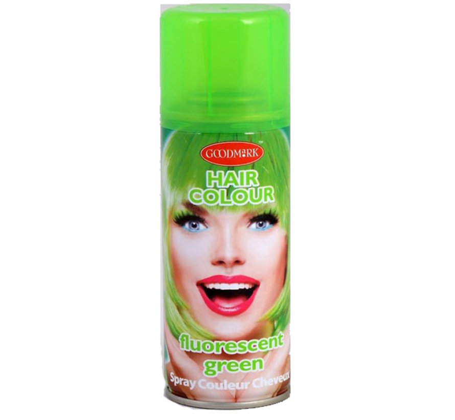 Hairspray fluo green 125 ml - Washable fluo green hairspray