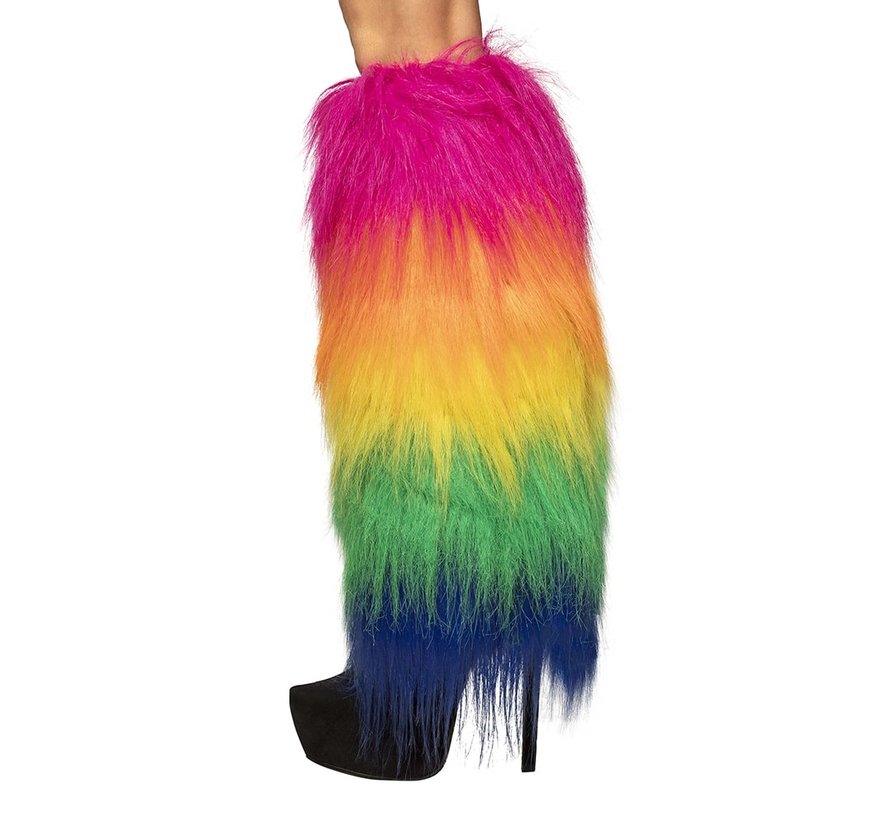 Beenwarmers rave set regenboog - Beenwarmers in felle kleuren