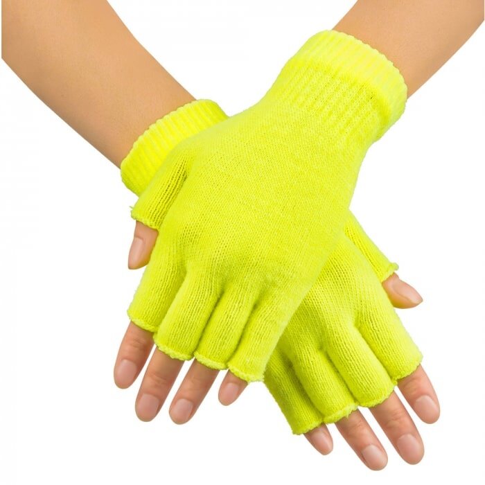 Boland Neon yellow gloves - Neon yellow gloves without finger tips