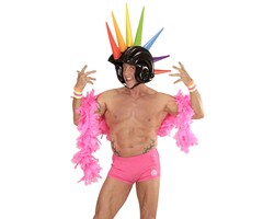 Widmann Inflatable helmet with rainbow spikes