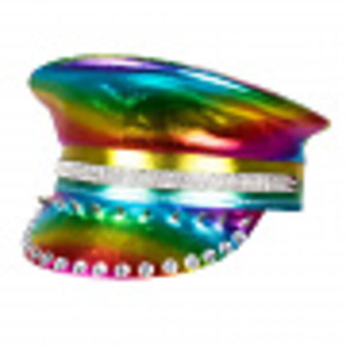 Boland Rainbow Rock Cap - Cap decorated with spikes and fake diamonds